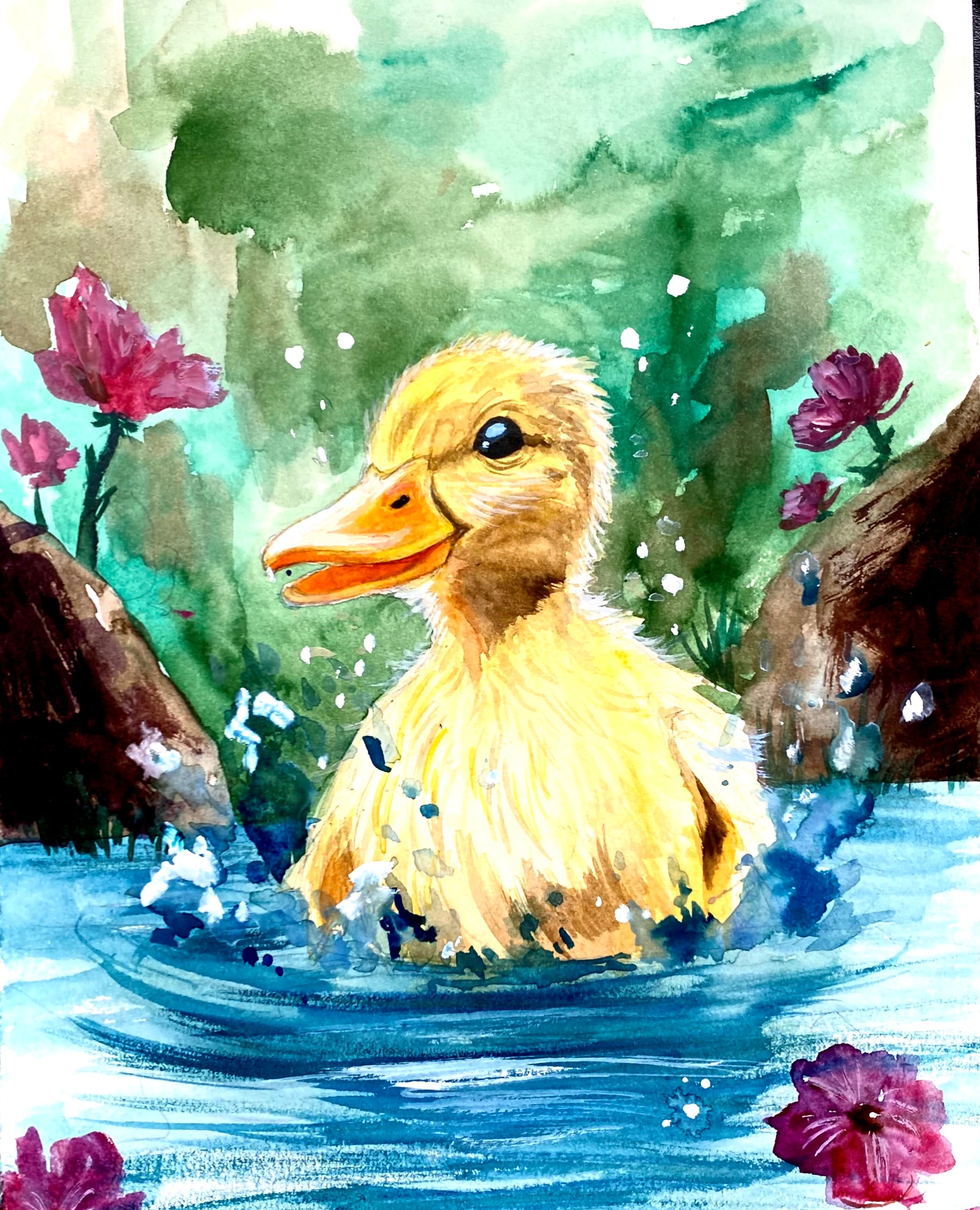 Little Duckling — Watercolour Art Print